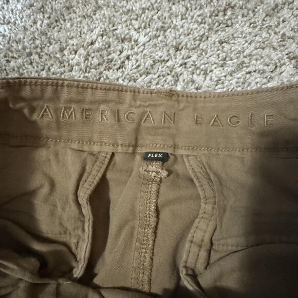 American Eagle Pants Mens 31x32 Brown Flex Chino Khaki Casual Straight - Picture 5 of 13